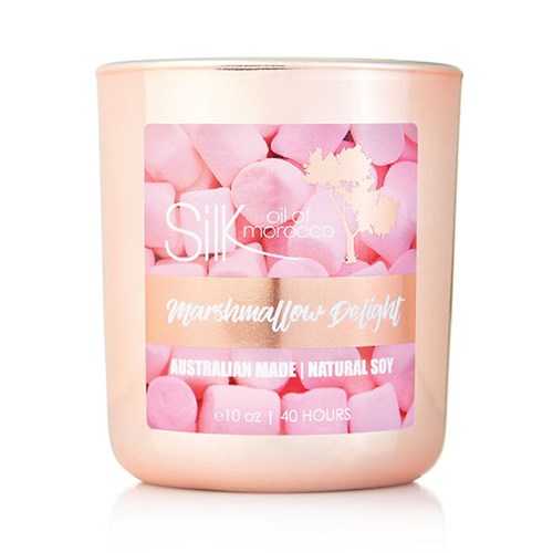 Natural Soy Candle- Marshmello Delight - Rose Gold Jar